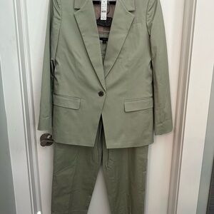J Crew Re-Imagined Green Blazer and Pants Set